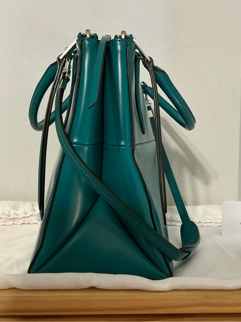 Coach Medium Borough Crossbody Satchel in Rich Teal - Picture 6 of 15